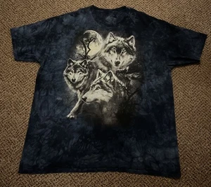 Camiseta The Mountain Hombre Talla 3XL Wolf Family Howling Moon Wolves Collage Azul - Imagen 1 de 13