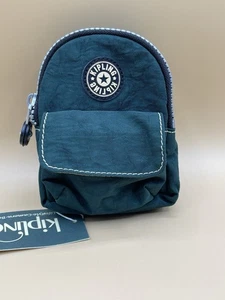 KIPLING Bag Charm Tiny Backpack Keychain Wallet GREEN Vintage NWT - Picture 1 of 10