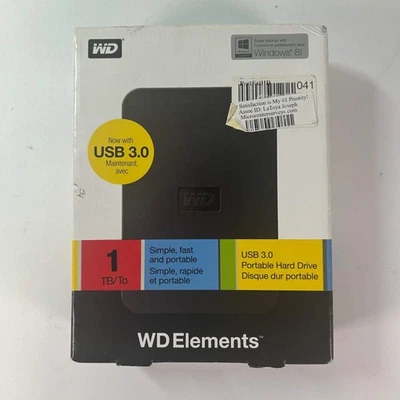 Western Digital WD Portable WD ELEMENTS 1TB USB-A to USB 3.0 WDBPCK0010BBK-NESN - Image 1 of 4