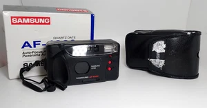 Vintage Samsung AF 400 RARE 35mm Point and Shoot Film Camera with case & Box. - Bild 1 von 16
