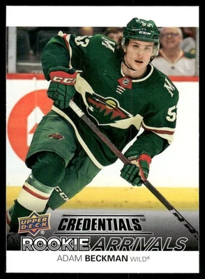2021-22 Upper Deck Credentials #RA-38 Adam Beckman Rookie Arrivals - Image 1 of 2