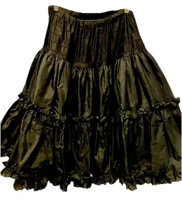 Vintage Fantasia Taft OS Petticoat 30-40” Taille 25” lang doppellagig Stufen - Bild 1 von 7