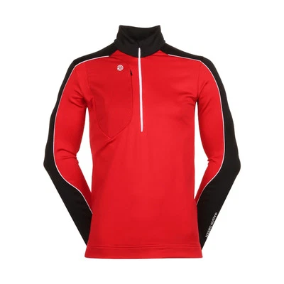 Galvin Green Dave Mid Layer Golf Shirt Long Sleeves Red- SZ M-NWT - Image 1 of 4