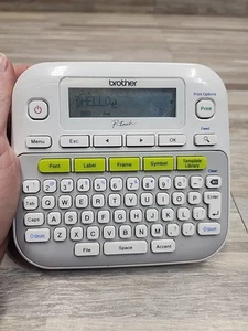 Brother P-Touch Label Maker PT-D210 Easy Compact White No AC Adapter, Working  - Picture 1 of 5