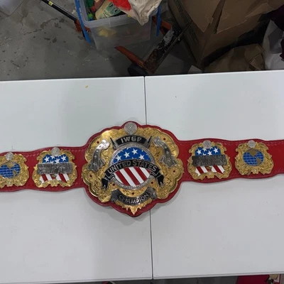 Пояс IWGP US Heavyweight 24K Gold Championship натуральная воловья кожа взрослый размер - Изображение 1 из 4