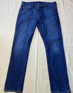 Vineyard Vines Jeans Mens 34x32 Blue Dark Wash Straight Leg 5 Pocket Denim - Picture 1 of 10