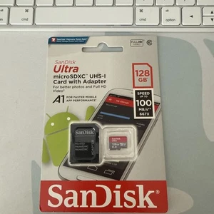 Karta micro SD SDXC SanDisk 128GB 100 MB/s Ultra 128G Klasa 10 UHS-1 A1 - Zdjęcie 1 z 6