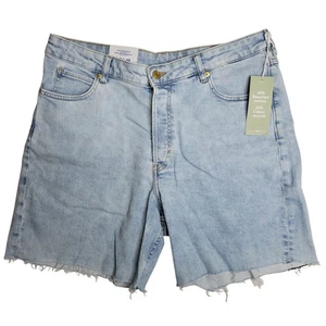90s Cutoff High Waist & Denim Shorts Light Wash US 14 / EUR 46 - Bild 1 von 9