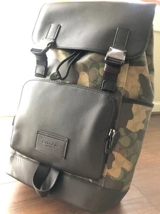 New Coach Camo Track Backpack Retail $650 - Picture 1 of 19