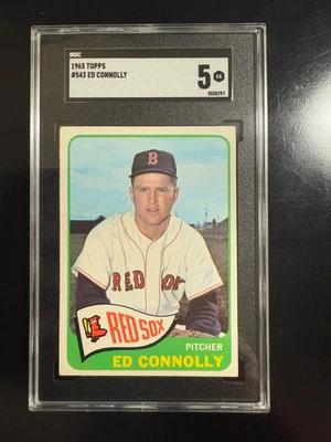 1965 Topps #543 Ed Connolly Boston Red Sox SGC 5 CENTERED - Image 1 of 2