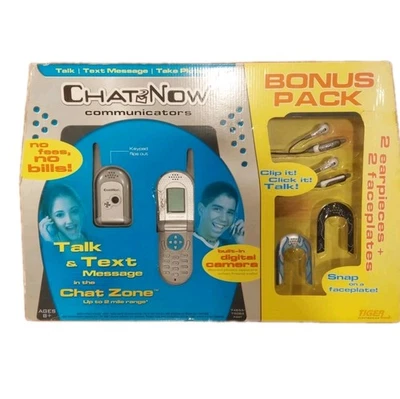 VTG Hasbro Tiger ELectronics 2-Pack CHAT NOW COMMUNICATORS w Camera & Headphones - Image 1 of 4