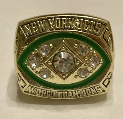 纽约喷气机队复制品戒指乔·纳马特超级碗世界冠军NFL — 第 1/3 张图片