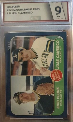 Fleer 1986 - José Canseco, Eric Plunk #649 (RC) Foto 1 de 3