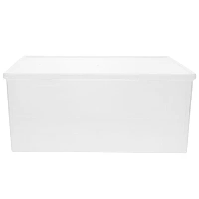 Plastic Shoe Boxes with Lids Storage Stackable Sneaker Containers - Image 1 of 4