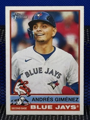 2025 Topps Heritage ANDRES GIMENEZ Toronto Blue Jays Base 387 - Image 1 of 2