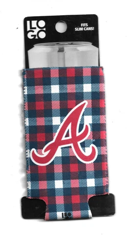 LOGO ATLANTA BRAVES SLIM CAN COOZIE COOLER HOLDER MLB LICENSED Cover