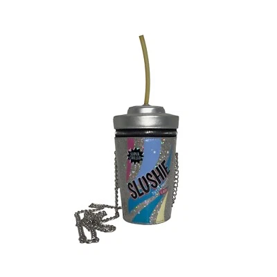 Tutti Fruiti Slushie Purse Crossbody Silver Tone Chain Strap Novelty Bag Rainbow - Image 1 of 4