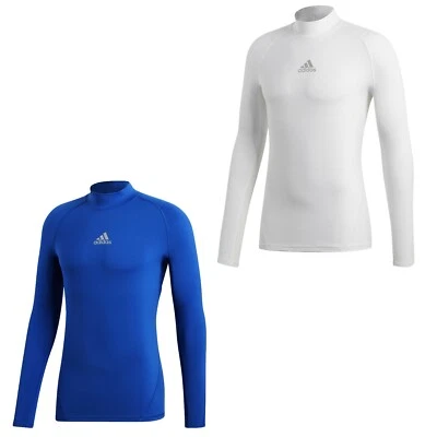 adidas Alphaskin Langarm longsleeve Shirt Unterhemnd Climawarm Herren Blau Weiss