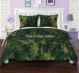 Indian Bohemian Duvet Cover Tie Dye Queen Cotton Ethnic Doona Cover Elephant - Picture 1 of 3