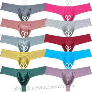 Men Brazilian Bikini Swimwear Ultra Cheeky Swim Briefs Bathing Swimsuit Hipster - Picture 1 of 64