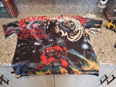 Iron Maiden Number Of The Beast 真丝衬衫 XL — 第 1/4 张图片