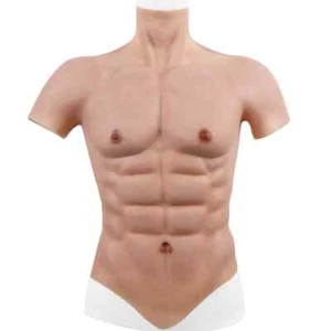 Muscle Suit Costume Male Fake Chest Bodysuit Simulation Muscles for Halloween - Picture 1 of 19