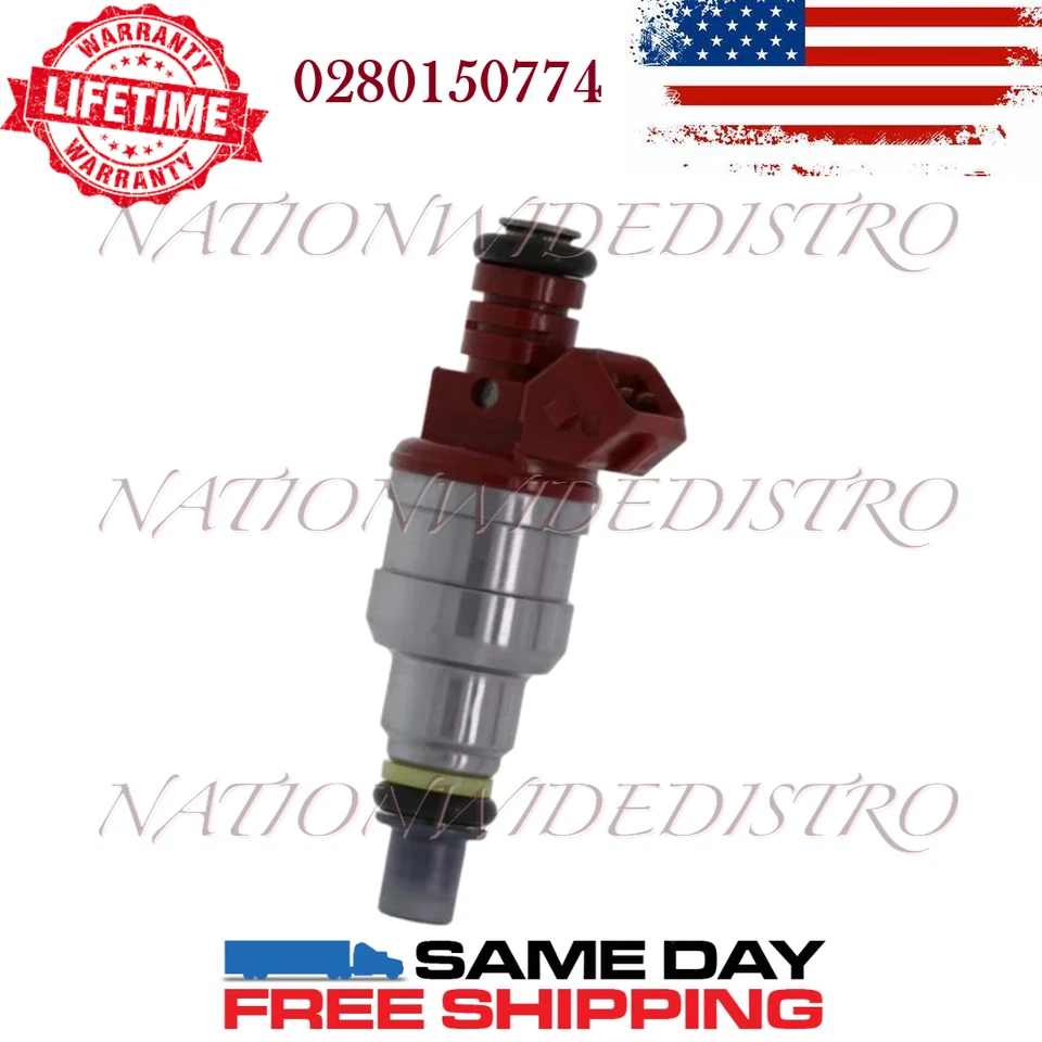 1x OEM Bosch Fuel Injector for 1992 1993 1994 Dodge Shadow 3.0L V6 0280150774 - Image 1 of 4