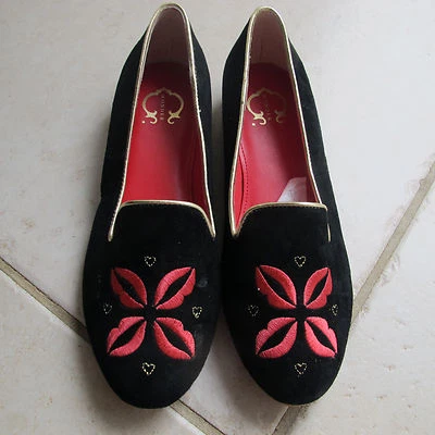 Zapatos planos "Labios" de gamuza negros C Wonder. Talla 6M. nuevo sin caja.  Foto 1 de 4