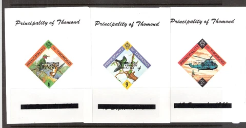 Thomond (Ireland) 1963 Bird Copter Kennedy Memorial Overprint Set of Proofs MNH Cover