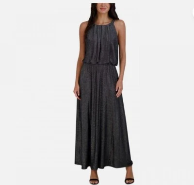Signature By Robbie Bee Women's Long Maxi Dress Lightweight Solid Sleeveless Hal - Image 1 of 3