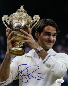 Foto firmada de Roger Federer autógrafo 8x10 - icono del tenis de Wimbledon con certificado de autenticidad de la JSA - Imagen 1 de 1