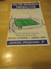 Bolton Wanderers v Grimsby Town 26/10/60 League Cup 
