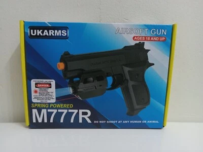 UKArms M777R Spring Airsoft Pistol with Laser Sight 6mm Hand Gun