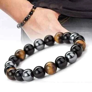 8mm Natural Crystal Healing Chakra Gemstone Bead Bracelet Protection Gem Stone - Picture 1 of 53