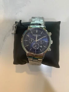 Kenneth Cole KC50228005 Blue Dial Stainless Steel Chronograph Men's Watch - Picture 1 of 5