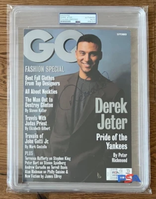 Derek Jeter PSA Autograph Signed Magazine MLB bas Baseball Yankees - Image 1 of 4