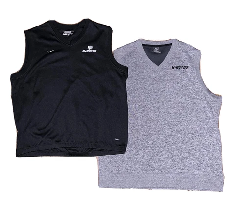 Kansas State Wildcats Golf Nike Vest Men’s XL Team Issue Lot Of 2 Black & Gray Cover