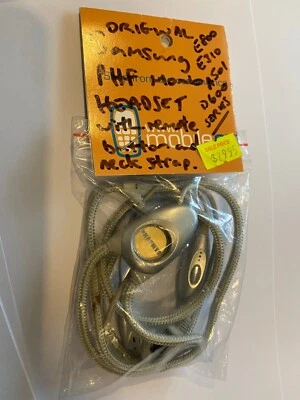 Samsung Original Portable Hands-Free Mono Headset Silver inc Neckstrap Brand New - Image 1 of 3