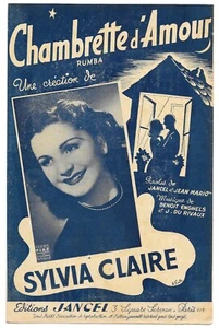 Chambrette d'Amour création de Sylvia CLAIR Rumba Paroles JANCEL & Jean MARIO  - Picture 1 of 2