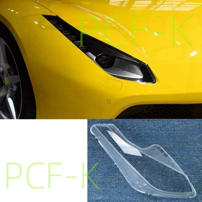 Right Side Headlight Lens Cover+Glue 2X For Ferrari 488 GTB/488 Spider 2016-2019 - Image 1 of 4