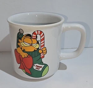 Vintage 1978 Garfield Feed Me Weihnachten Kaffeebecher Jim Davis Enesco - Bild 1 von 1