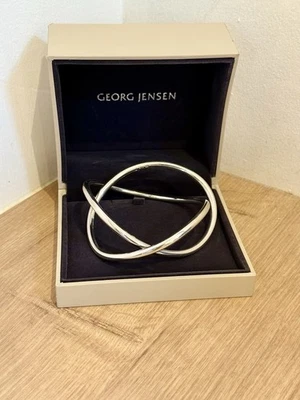 Georg Jensen silver Alliance Bangle single strand  with original box - Image 1 of 4