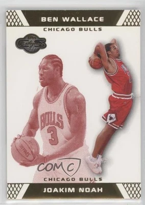 2007-08 Topps Co-Signers Gold Red /109 Joakim Noah Ben Wallace #91 Rookie RC HOF - Image 1 of 2