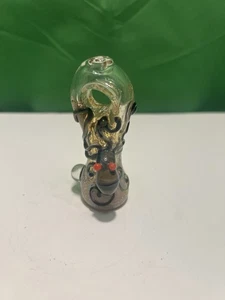 Multicolor Glass Pipe With Octopus Face - Picture 1 of 7