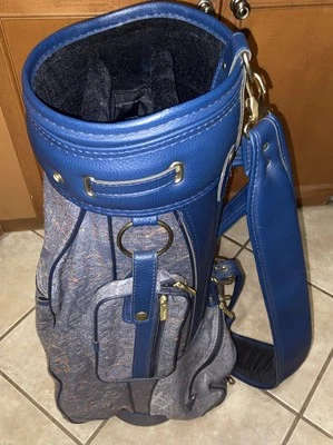 Bolso de Club de Golf de Diseñador Mizuno Raro 'Colección Miz' Cuero y Tapiz CASI COMO NUEVO Foto 1 de 4