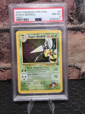 2000 POKEMON GYM CHALLENGE HOLO #9 KOGA'S BEEDRILL PSA 8 - Image 1 of 2