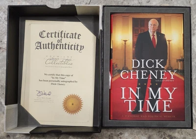 DICK CHENEY 1941-2025 SIGNED LIMITED IN MY TIME CERTIFICATE UNREAD/MINT IN BOX - Image 1 of 4