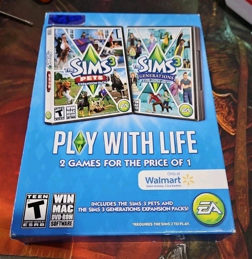 The Sims 3 Pets and Generations Expansion Pack 2 in 1 -PC / Mac Box5 - Image 1 of 1
