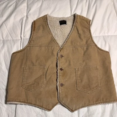 Chaleco Wrangler Vintage Pana Sherpa Forrado Años 70 80 Western Rodeo EE. UU. Talla M Foto 1 de 4