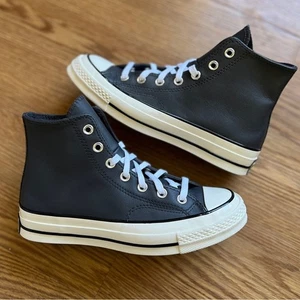 NEU Converse Chuck Taylor All Star Damenschuh Leder hoher dunkelgrau Schuh - Bild 1 von 10